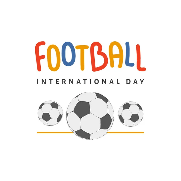 Wektor Ilustracji Temat Międzynarodowego Dnia Piłki Nożnej Dniu Grudnia Ozdobiona — Wektor stockowy