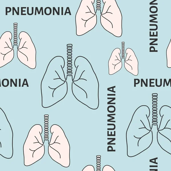 Naadloos Patroon Het Thema Van World Pneumonia Day November Versierd — Stockvector