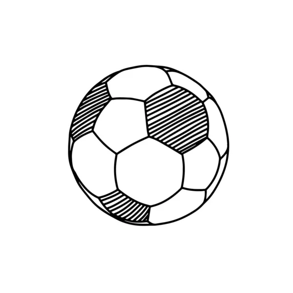 Football Icône Football Dessin Isolé Sur Fond Blanc — Image vectorielle