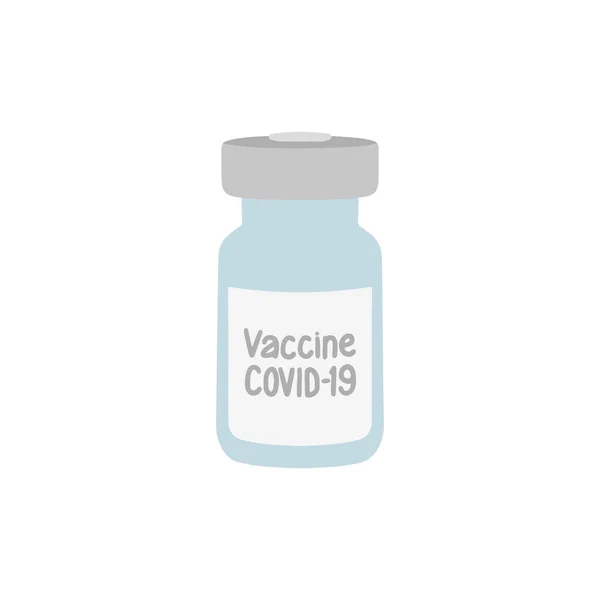 Covid Vaccin Vaccin Injectieflacon Gezondheidszorg Medisch Concept — Stockvector