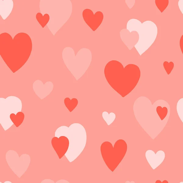 Bezproblémový Srdeční Vzorec Opakované Kreslení Rukou Ilustrace Skvělé Valentýna Pohlednice — Stockový vektor