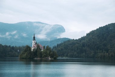 Autumn Bled Lake, Slovenia clipart