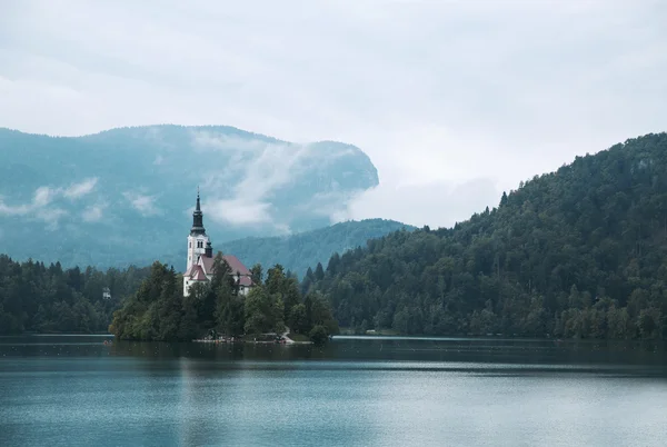 Hösten Bled sjön, Slovenien — Stockfoto