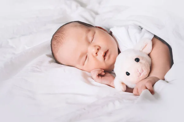 Nouveau Dort Dès Les Premiers Jours Vie Portrait Nouveau Enfant — Photo