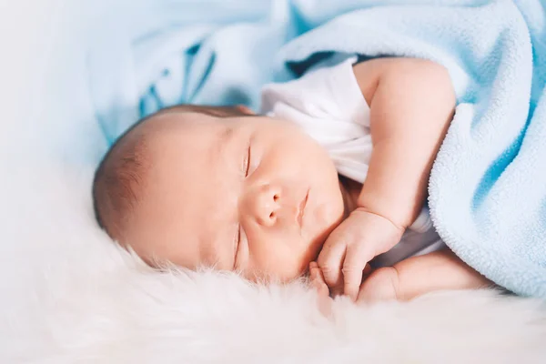 Nouveau Dort Dès Les Premiers Jours Vie Portrait Nouveau Enfant — Photo