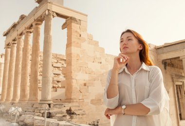 Atina, Yunanistan Acropolis yakınındaki turistik