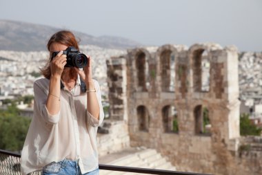 Atina, Yunanistan Acropolis yakınındaki turistik