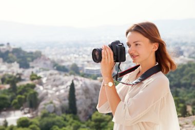 Atina, Yunanistan Acropolis yakınındaki turistik