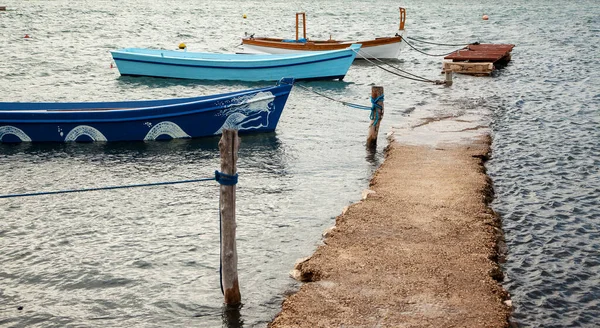 Barco Pesca Indígena Nin Zadar Croácia — Fotografia de Stock