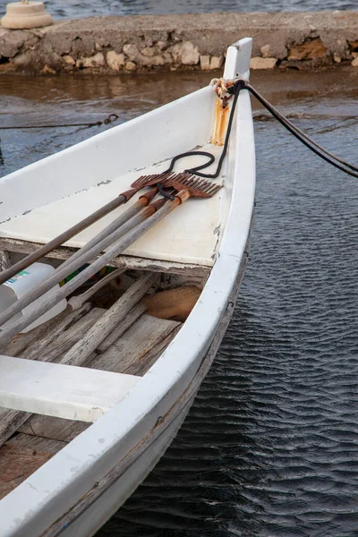 Barco Pesca Indígena Nin Zadar Croácia — Fotografia de Stock