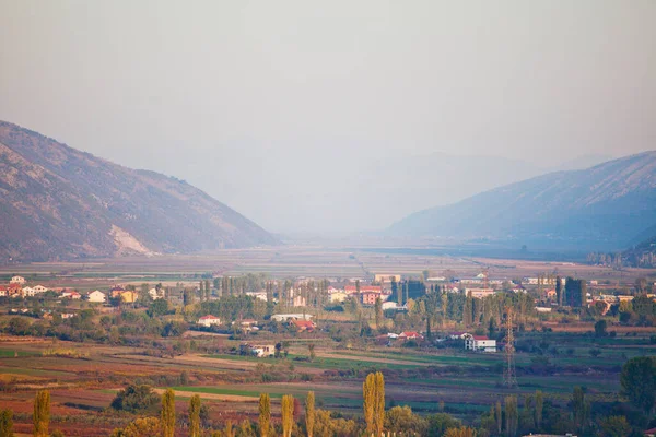 Ciudad Lezhe Valle Albania — Foto de Stock