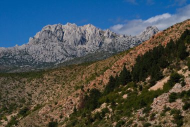 Velebit Dağı, güzel manzara. Hırvatistan