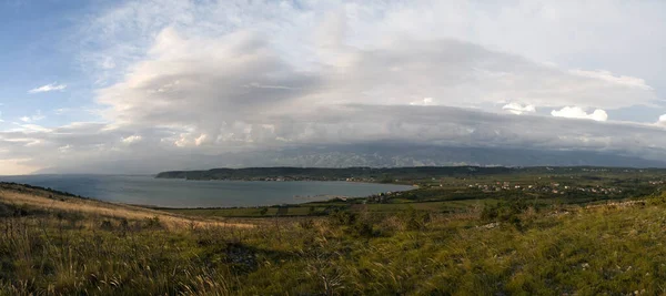 View Sea Bay Clouds Mountains — Stock Photo, Image