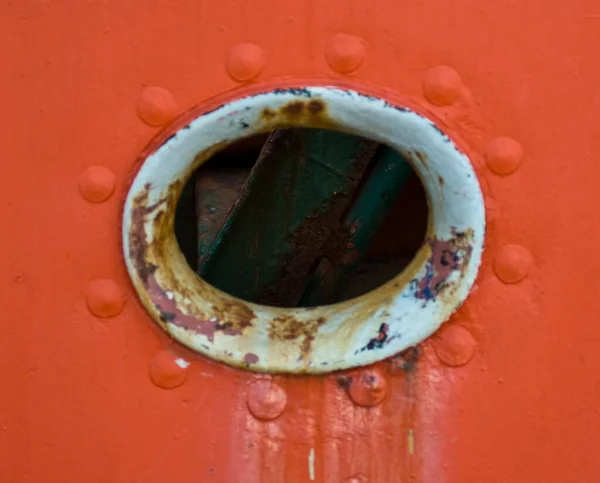 Detalhe Velho Navio Ferro — Fotografia de Stock