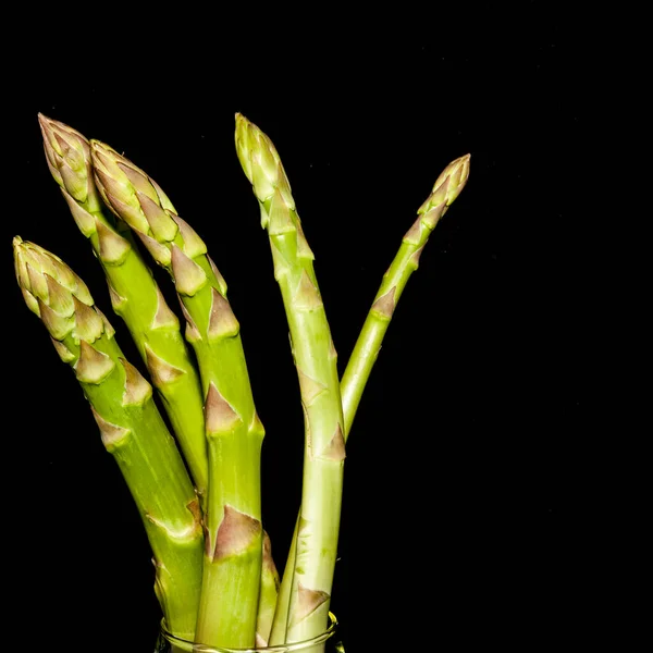 Asparagus Black Background Homemade Asparagus — Stock Photo, Image