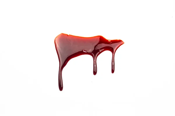 Rozprysk Krwi Krew Spływa Dół Cholerny Wzór Koncepcje Krwi Mogą — Zdjęcie stockowe