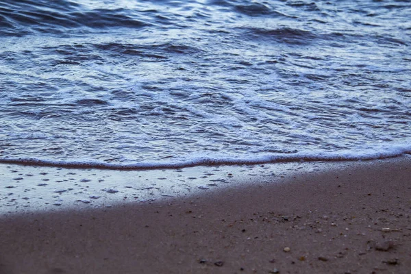 Морська Берегова Вода Хвилями Вигляд Морської Води Хвилями Моря Місцевому — стокове фото