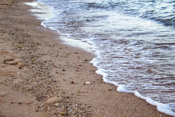 Dalgalı Deniz Suyu Mısır Daki Yerel Plajda Deniz Dalgalarıyla Deniz — Stok fotoğraf
