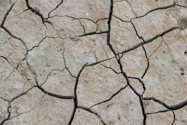 Textuur Van Gebarsten Droge Aarde Scheuren Tegen Achtergrond — Stockfoto