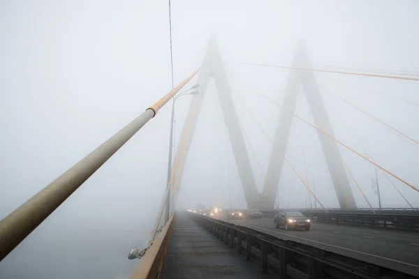 Niebla en el puente Imagen de stock