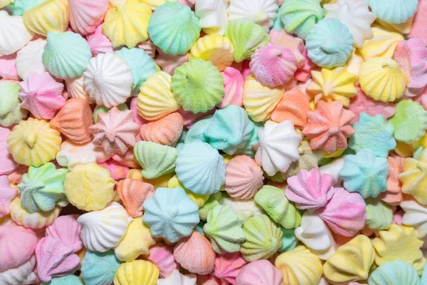Multicolorido marshmallow close-up para toda a moldura — Fotografia de Stock