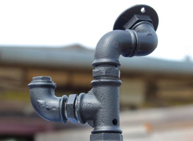 Tesisat boruları adaptörler ve bağlayıcılar vintage yakın çekim