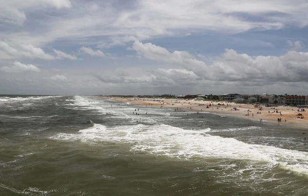 Szent Ágoston Strand Atlanti Óceán Partján Észak Florida — Stock Fotó