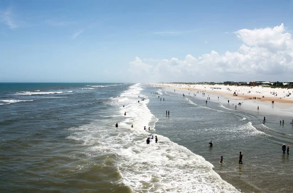 Szent Ágoston Strand Atlanti Óceán Partján Észak Florida — Stock Fotó