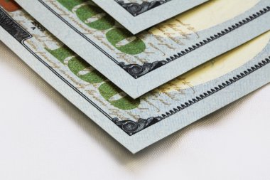 Close up of US currency clipart