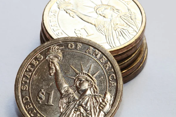Amerikai érmék közelsége — Stock Fotó