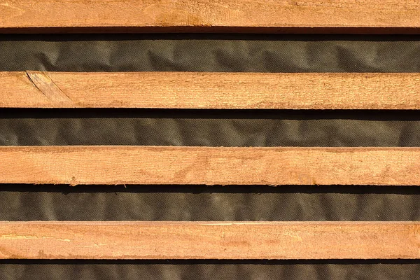 Fragment Der Mit Holzlatten Gepolsterten Wand — Stockfoto