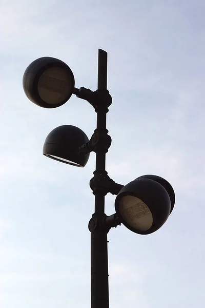 Lâmpada Rua Original Contra Céu Verão — Fotografia de Stock