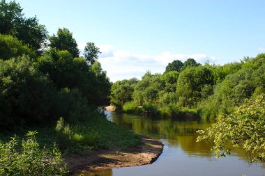 kıvrımlı nehir ormanlar arasında akar.