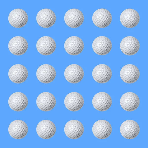 Several olf balls on blue — Stock Photo, Image