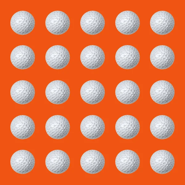 Several golf balls on orange — Stockfoto