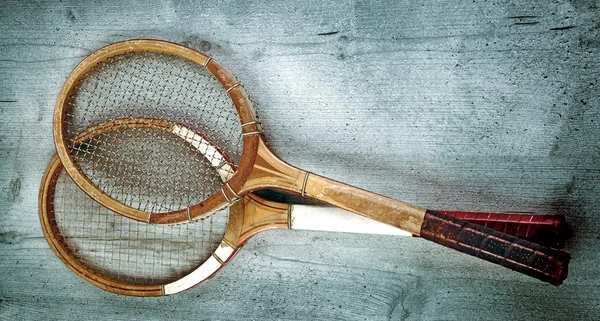 Two vintage rackets — 图库照片