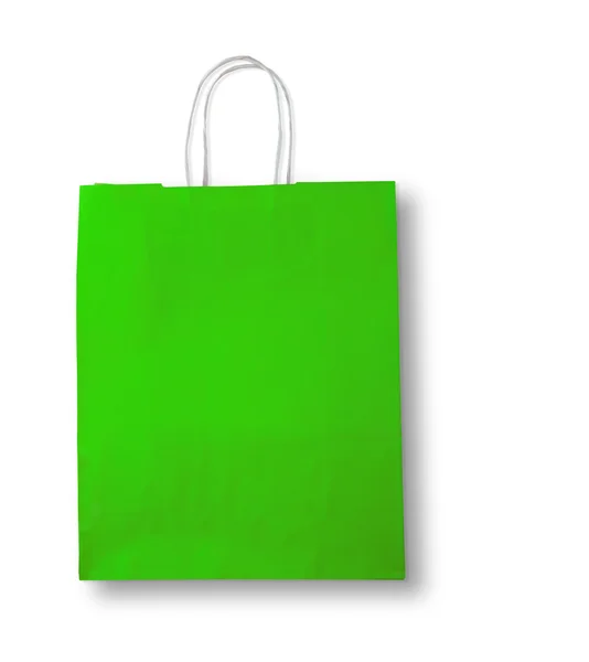 Gröna shopping väska. — Stockfoto