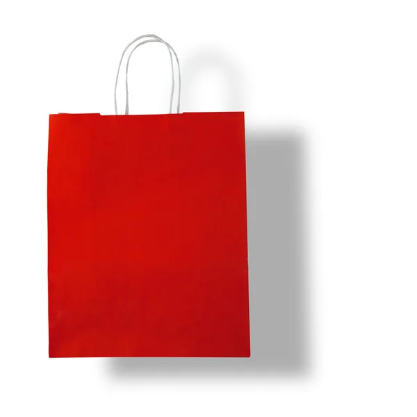 Röd shopping väska. — Stockfoto