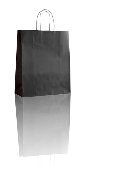 Μαύρη τσάντα για ψώνια — Φωτογραφία Αρχείου