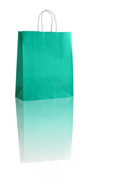 Turquoise shopping bag — Stock Photo, Image