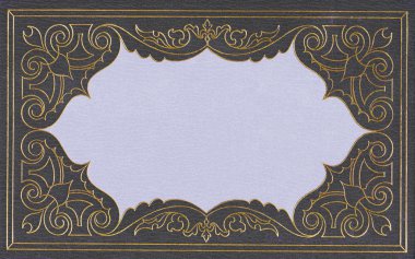 Gri ve altın deri kapağı