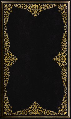 Siyah ve altın deri kapağı