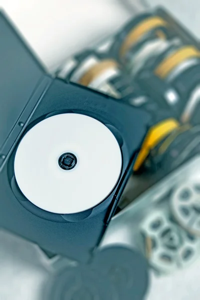 Dvd and old 8 mm and Super8 — Stock Photo, Image