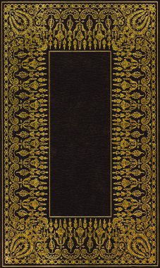 Siyah ve altın kapak deri 