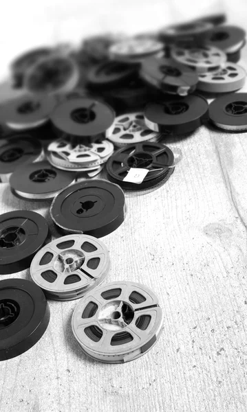 Old movies on a table — Stock Photo, Image