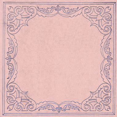 Mavi ve pembe deri kapağı