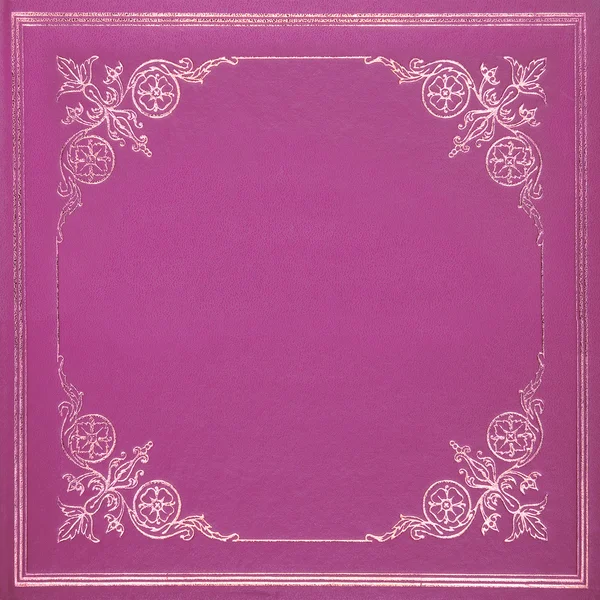 Capa de couro rosa e dourado — Fotografia de Stock