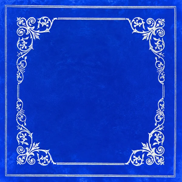 Cubierta de cuero azul y blanco —  Fotos de Stock