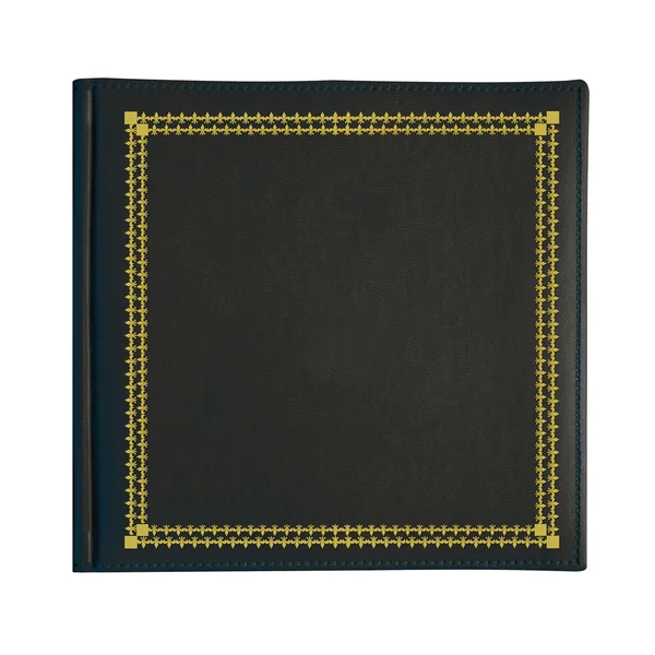 Livro de capa preta e dourada — Fotografia de Stock