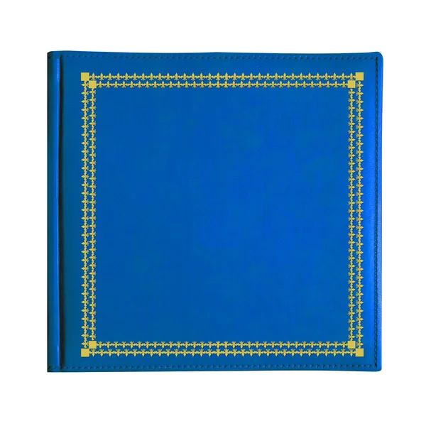 Blue  and yellow leather cover — Stock Photo, Image